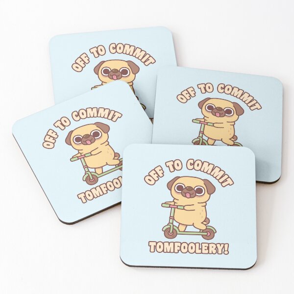 Item preview, Cute Pug On Kick Scooter Off To Commit Tomfoolery designed and sold by rustydoodle.