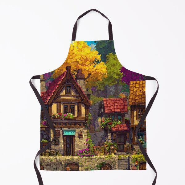 Item preview, Vibrant Fantasy Village in the Woods designed and sold by Piotrek0001.