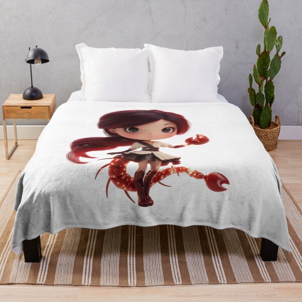Item preview, Chibi Zodiac Scorpio Girl – Cute Astrology Character Illustration designed and sold by GoldenChiArt.
