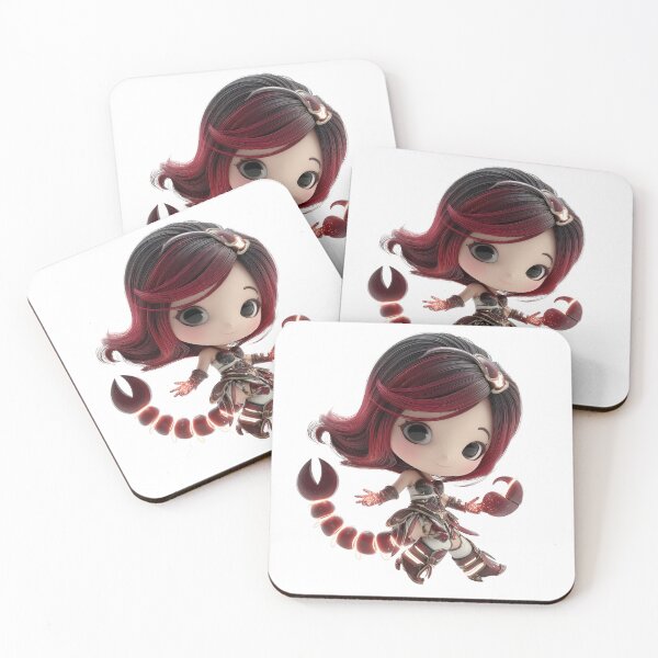 Item preview, Chibi Zodiac Scorpio Girl – Cute Astrology Character Illustration designed and sold by GoldenChiArt.