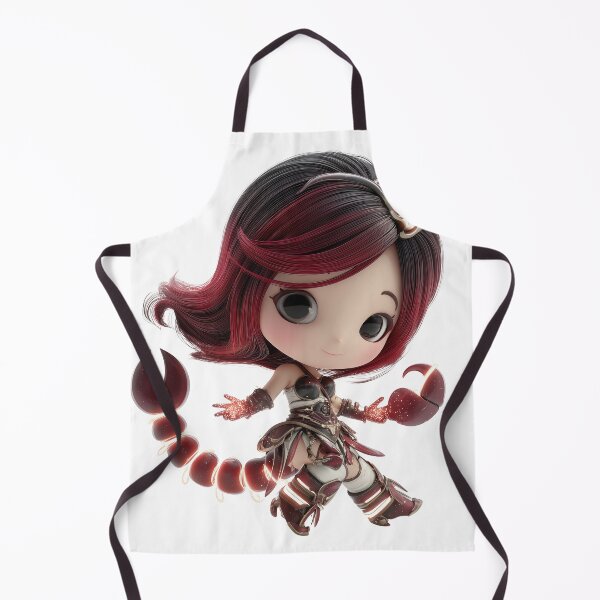 Item preview, Chibi Zodiac Scorpio Girl – Cute Astrology Character Illustration designed and sold by GoldenChiArt.