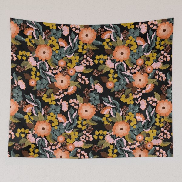 Item preview, Vintage Boho Floral Pattern Tote Bag Boho Garden Pattern designed and sold by FestivityFinds.