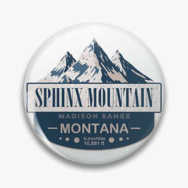 Item preview, Sphinx Mountain, Madison Range, Montana Mountain Badge designed and sold by Wanderful-roads.
