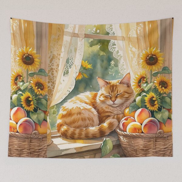 Item preview, Peaches & Paws – A Cottagecore Kitchen Glow designed and sold by Deezyned.