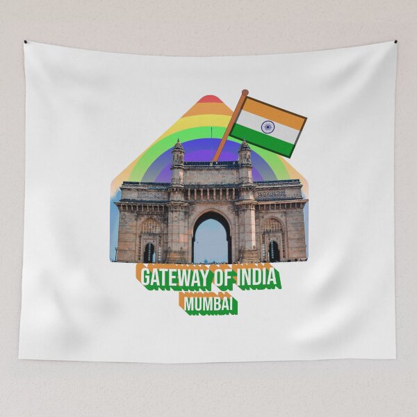Item preview, Gateway of India Mumbai with Indian Flag Tiranga Design | Patriotic Monument & Cultural Pride Art designed and sold by ArtsyExplorer.