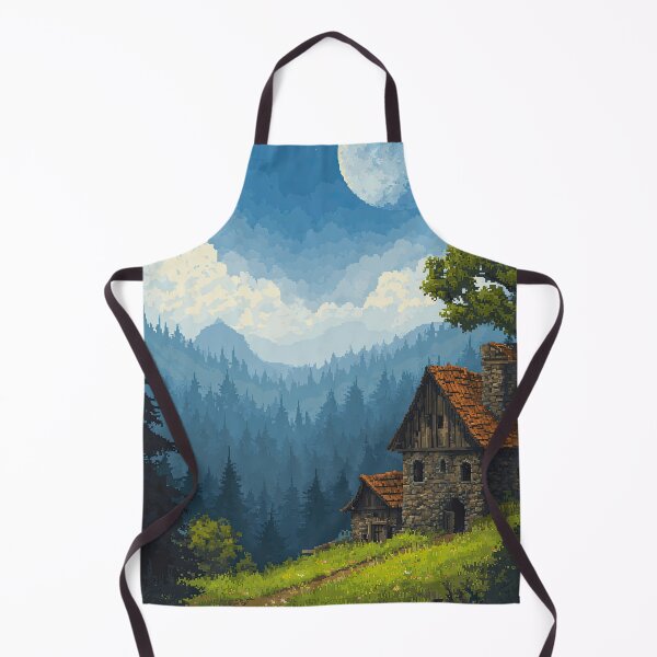 Item preview, Cozy Cabin in a Moonlit Mountain Forest designed and sold by Piotrek0001.