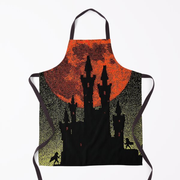 Item preview, Vampire Castle Under a Dithered Blood Moon designed and sold by Piotrek0001.