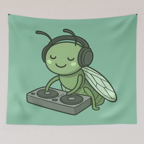 Item preview, DJ Insect Grooving to the Beats designed and sold by AwesomeBeyondLimits.
