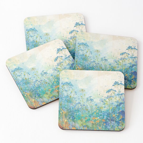 Item preview, Blue Wildflowers – Colorful Meadow Watercolor designed and sold by solynneart.