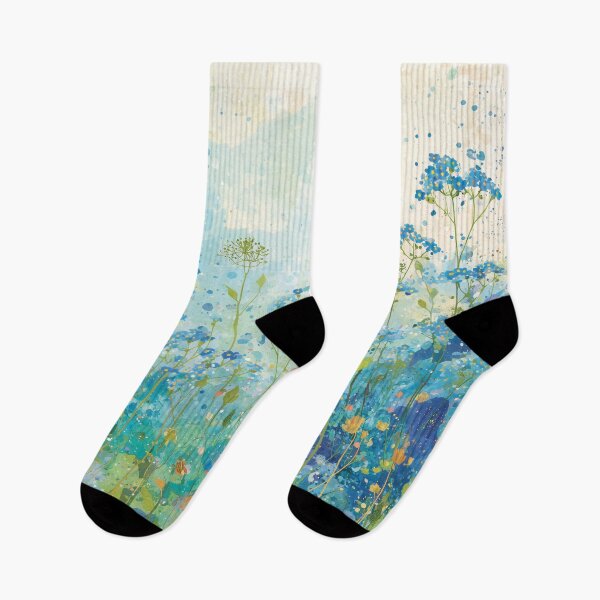 Item preview, Blue Wildflowers – Colorful Meadow Watercolor designed and sold by solynneart.