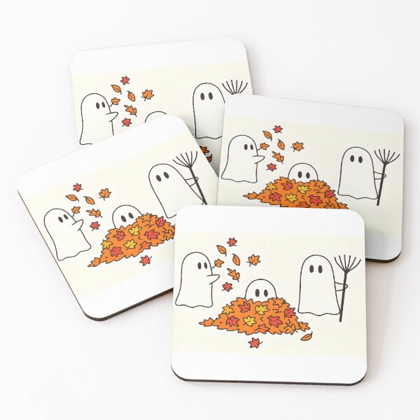 Item preview, Cozy Halloween Scene with Friendly Ghosts designed and sold by The Crazy Cat Lady.