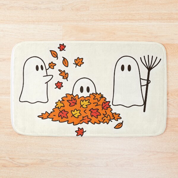 Item preview, Cozy Halloween Scene with Friendly Ghosts designed and sold by The Crazy Cat Lady.