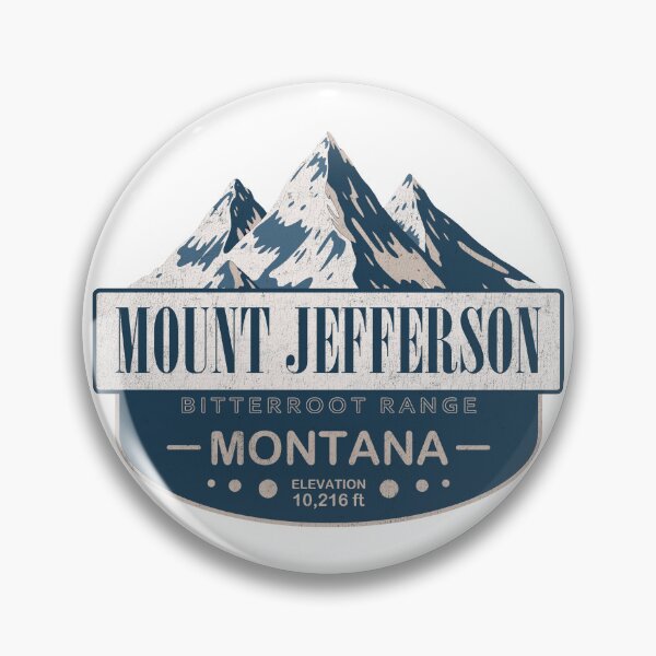 Item preview, Mount Jefferson, Bitterroot Range, Montana Mountain Badge designed and sold by Wanderful-roads.