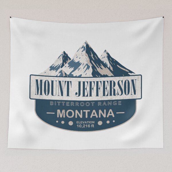 Item preview, Mount Jefferson, Bitterroot Range, Montana Mountain Badge designed and sold by Wanderful-roads.