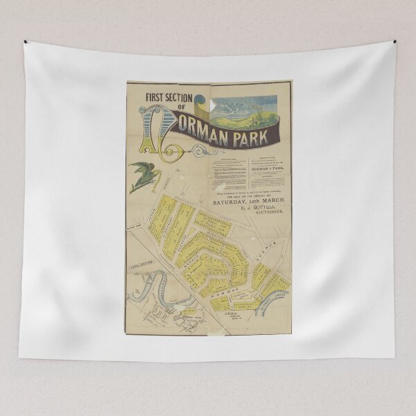 Item preview, 1887 The Norman Park Estate, First Section, Vintage Suburb Map, Historical Map, Real Estate Map designed and sold by housedetective.