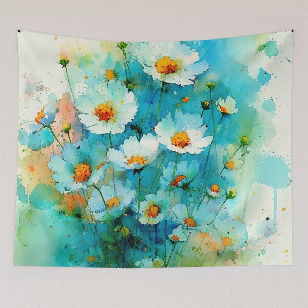 Item preview, White Daisies – Vibrant Watercolor Wildflowers designed and sold by solynneart.