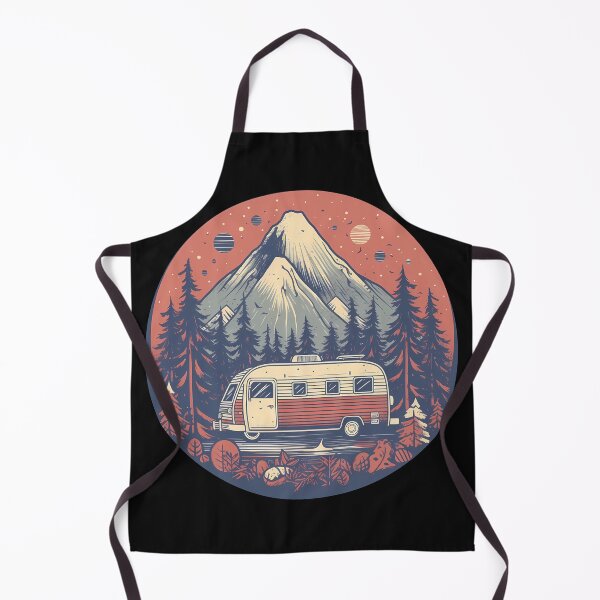 Item preview, Retro Camper Van Mountain Night Sky Sticker designed and sold by FestivityFinds.