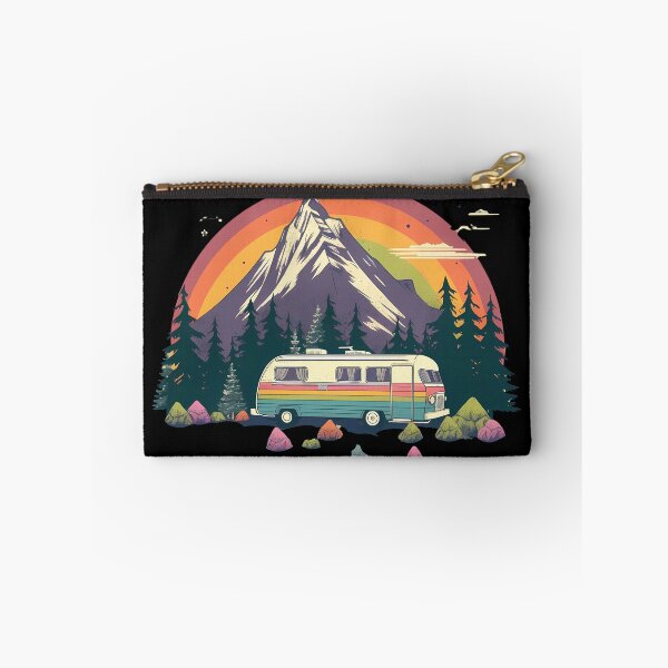 Item preview, Retro Camper Van Mountain Sunset Adventure Sticker designed and sold by FestivityFinds.