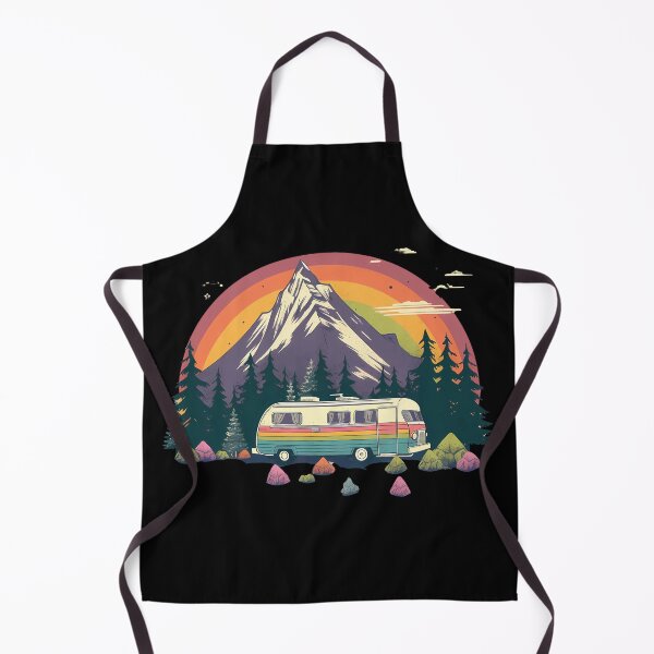 Item preview, Retro Camper Van Mountain Sunset Adventure Sticker designed and sold by FestivityFinds.