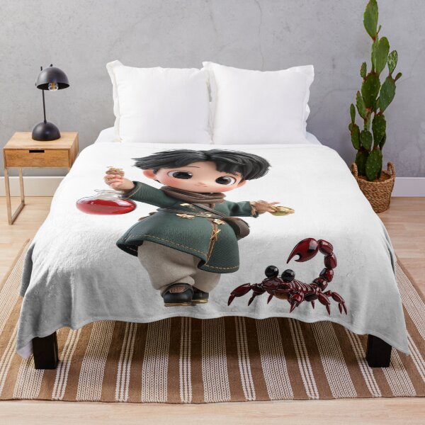 Item preview, Chibi Zodiac Scorpio Boy – Cute Astrology Character Illustration designed and sold by GoldenChiArt.