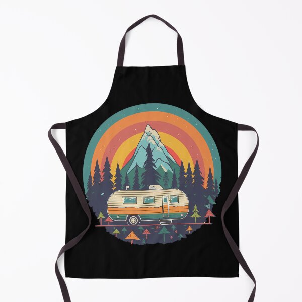 Item preview, Retro Camper Mountain Sunset Adventure Sticker designed and sold by FestivityFinds.