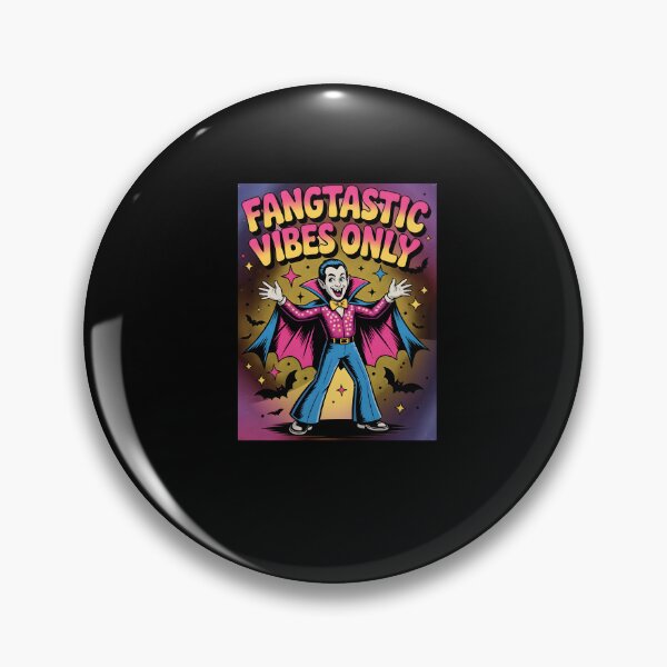 Item preview, Retro Vampire in Disco Outfit with Bats – Fangtastic Vibes Only Funny Halloween Design designed and sold by MissRasheedHam.