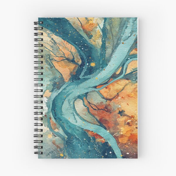 Item preview, Aerial Sandbars – Abstract Watercolor Coastline designed and sold by solynneart.