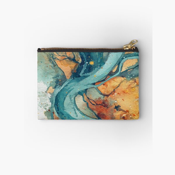 Item preview, Aerial Sandbars – Abstract Watercolor Coastline designed and sold by solynneart.