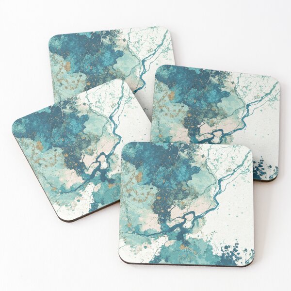 Item preview, Aerial River Delta – Abstract Watercolor Map View designed and sold by solynneart.