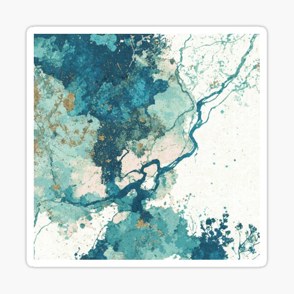 Item preview, Aerial River Delta – Abstract Watercolor Map View designed and sold by solynneart.