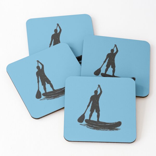 Item preview, Stand-up paddleboarder – artistic brushstroke silhouette designed and sold by alec-t.