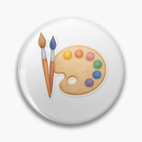 Item preview, Artistic palette with colorful paints and brushes, isolated png, AI generated designed and sold by dvoevnore.