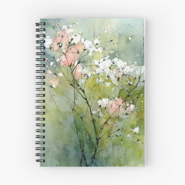 Item preview, Wildflower Branch – Soft Green and Pink Watercolor designed and sold by solynneart.