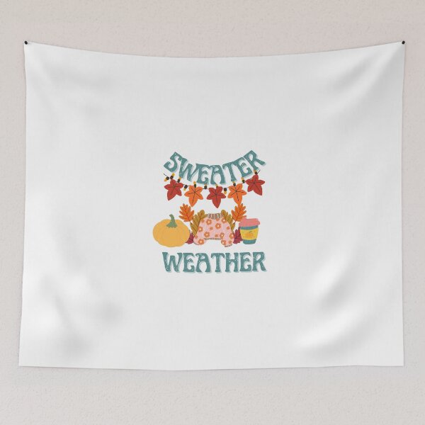 Item preview, Sweater Weather – Cozy Autumn Pumpkin and Coffee Fall Design designed and sold by MasterShiffu.