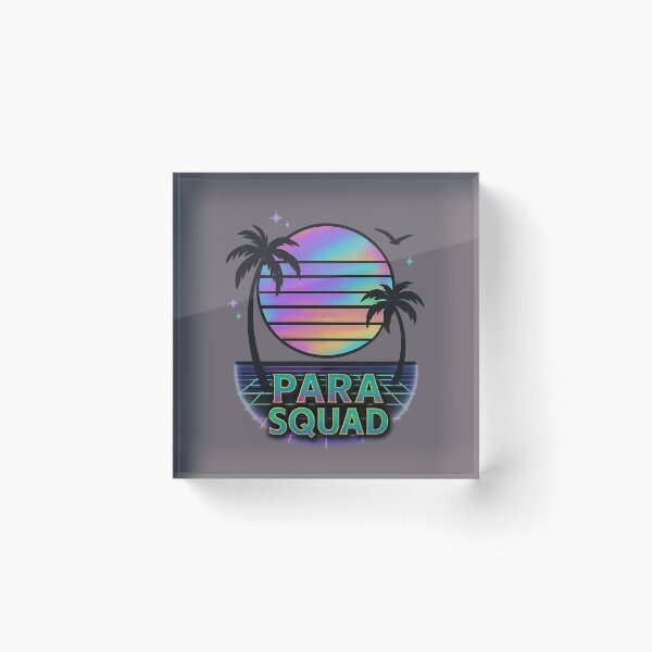 Item preview, Para Squad Paraprofessional Vaporwave Sunset Retro Aesthetic designed and sold by SunfullyYours.