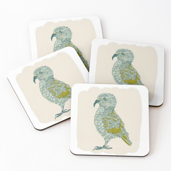 Item preview, Curious Kea – Minimalist New Zealand Alpine Parrot Illustration designed and sold by meglee.