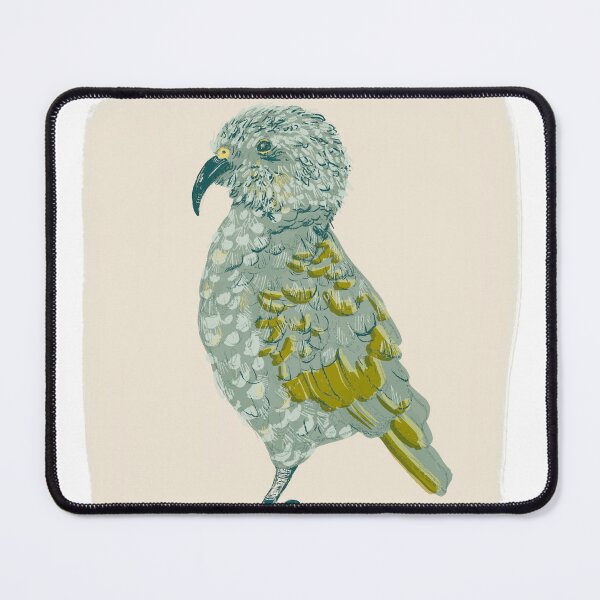 Item preview, Curious Kea – Minimalist New Zealand Alpine Parrot Illustration designed and sold by meglee.