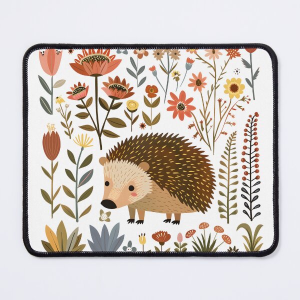 Item preview, Scandinavian Folk Art, Floral Hedgehog designed and sold by xiao xuans.