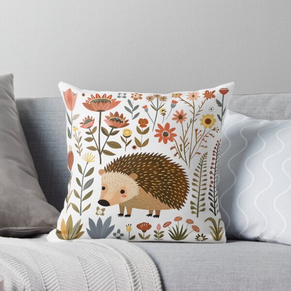 Item preview, Scandinavian Folk Art, Floral Hedgehog  designed and sold by xiao xuans.