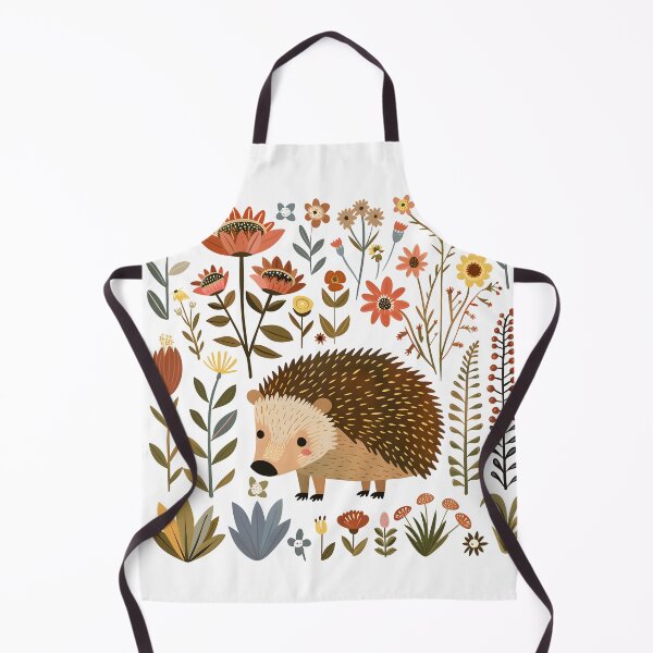 Item preview, Scandinavian Folk Art, Floral Hedgehog  designed and sold by xiao xuans.