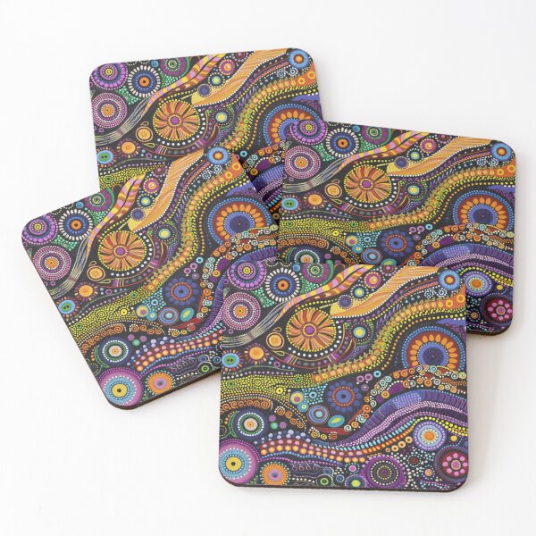 Item preview, Aboriginal Inspired Dot Art - Australian Native Pattern designed and sold by GrinGalore.