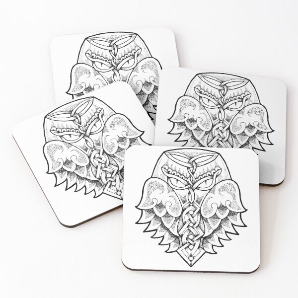 Item preview, Celtic Knot Dotwork Owl - Black designed and sold by BassInstinct.