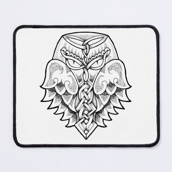 Item preview, Celtic Knot Dotwork Owl - Black designed and sold by BassInstinct.