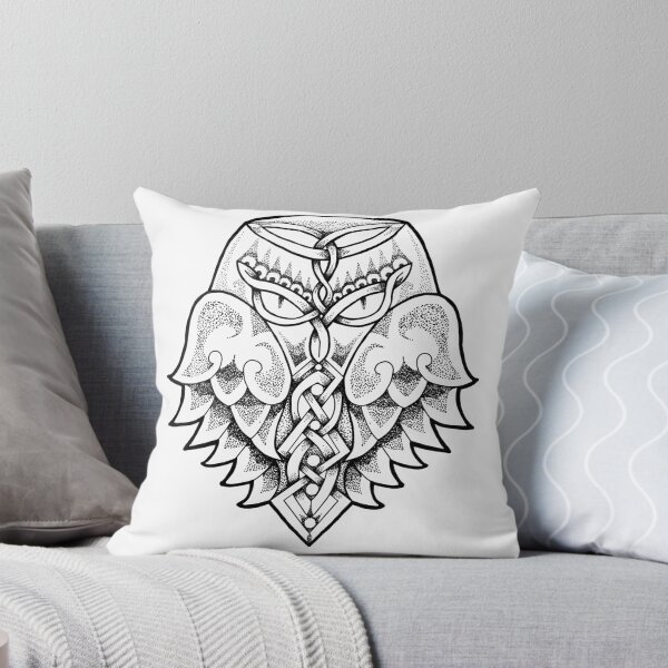 Item preview, Celtic Knot Dotwork Owl - Black designed and sold by BassInstinct.