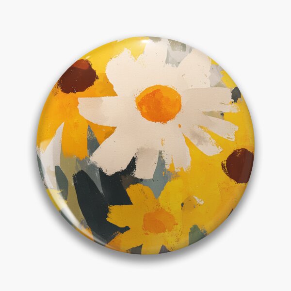 Item preview, Yellow and White Daisies – Bold Floral Painting designed and sold by solynneart.