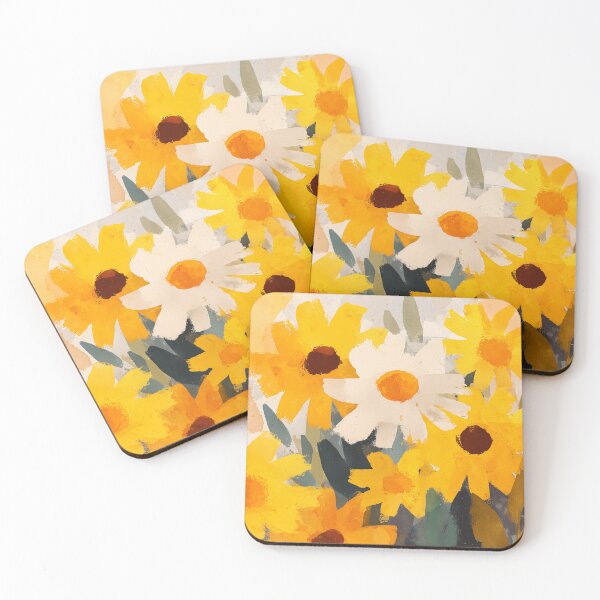 Item preview, Yellow and White Daisies – Bold Floral Painting designed and sold by solynneart.