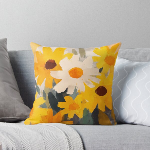 Item preview, Yellow and White Daisies – Bold Floral Painting designed and sold by solynneart.