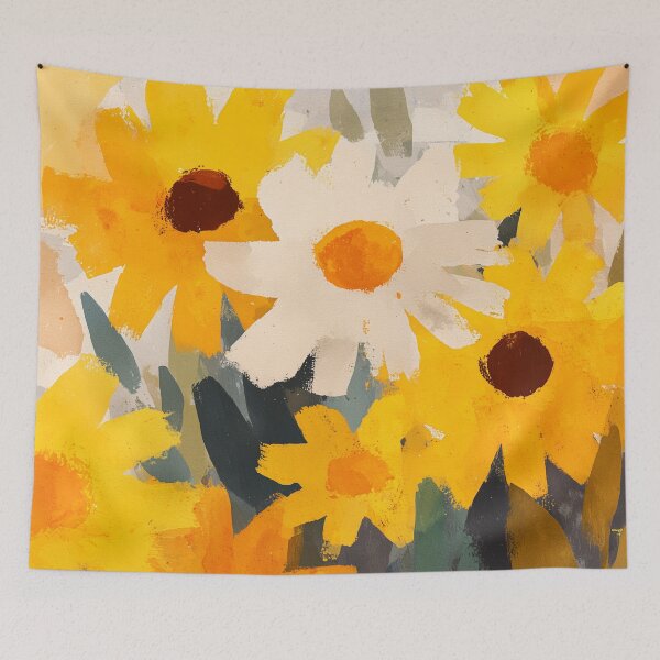 Item preview, Yellow and White Daisies – Bold Floral Painting designed and sold by solynneart.