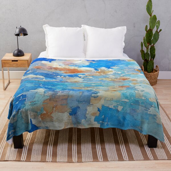 Item preview, Abstract Seascape with Clouds – Watercolor Mosaic designed and sold by solynneart.