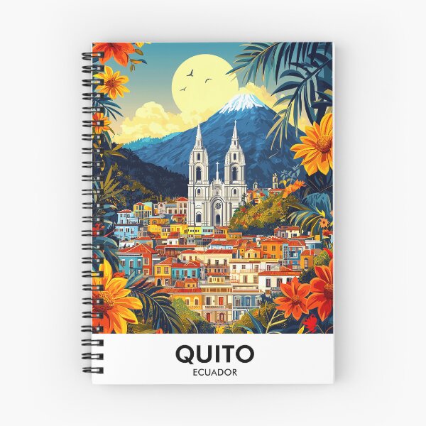Item preview, Impresión retro de viaje de Quito, Ecuador designed and sold by HomeLivingCo.